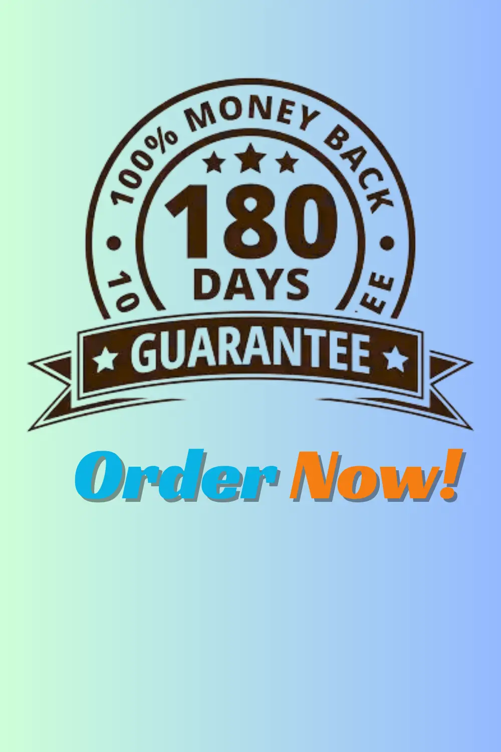 180 Days Money Back Guarantee label